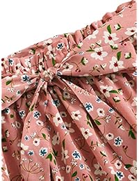 SheIn falda corta para dama con estampado floral de verano, con cinturón y línea A