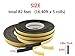 High Density Foam Tape, Foam Seal Strip Black Adhesive Weather Strip Foam Tape 16.4ftx5rolls (82 feet Length(3/4Inch Wide X 1/8Inch Thick))