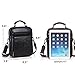 Langzu Mens Genuine Leather Crossbody Single-Shoulder Briefcase Messenger Handbag (black)