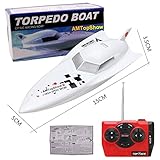 AMTopShow 27Mhz High Speed Remoto Radio Control Electric Racing Boat Toys RC Boat Toys (White)
