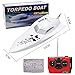 AMTopShow 27Mhz High Speed Remoto Radio Control Electric Racing Boat Toys RC Boat Toys (White)