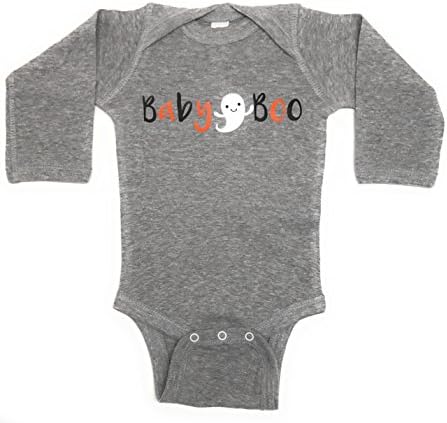Baby Girl Halloween Ultra Soft Long-Sleeved Baby Bodysuit Newborn-18 Months (6 Months, Baby Boo)