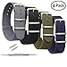 OWNITOW 4 Pack Nylon Watch Bands, Canvas Fabric Ballistic Nylon Watch Straps - Widths 16mm 18mm 20mm or 22mm 24mm