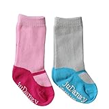 juDanzy baby & toddler & girls tall knee high socks Ballet, Mary Jane, Chevron (2 or 4 pk) (2-4 Years, Pink & Blue Mary Jane)