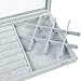 STYLIFING Jewelry Tray Showcase Display Storage Organizer box Vintage Case Multi-function Gray Velvet & Clear Lid with Lock Gifts for Girls Women (2 in 1)