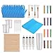 Yaromo Professional Epoxy Resin Starter Kit with Silicone Heat Resistant Mat, Includes Magic Epoxy Brush, Fine Glitter, Measuring Cups, Measuring Beaker with Mixing Sticks, Dropping Pipette, Gloves f