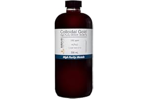 SIRIUS METALS True Colloidal Gold – 200 ppm - 99.99+% Purity - 500 mL (16.9 Fl Oz) in Clear BPA-Free Plastic Bottle - Made in USA
