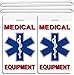2X Medical Cross in Middle Equipment ID Luggage Tags TSA Carry-On CPAP BiPAP Sleep APNEA POC