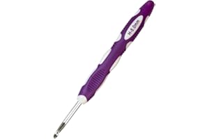 Mdoker Size H/8(5mm) Crochet Hook,Extra Long Crochet Hooks Needles for Arthritic Hands,Ergonomic Grip Soft Handles for Beginners and Experiecced Crochet Lover,Comfortable/Smooth/Ergonomic
