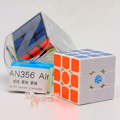 HelloCube GANs 356 Air(Advanced) 3x3 Speed Cube GansPuzzle White with Blue Core GAN 356 Air