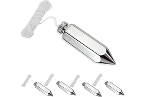 4 Pack Hexagon Plumb Bob,8 Ounce Alloy Steel Plumb Bob with 49 Ft String,Plumb Bob Tool Plumb Line Kit Suitable for Construct