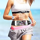 Sports Running Waist Pack ,KuGi ® Sweatproof Reflective Belt Waist Bag for Man Women Outdoor Activity ,Universal Sports Waist Belt with Additional Extender (Fit for 5.0 to 5.5 inch Smartphone) (Black)
