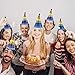 Rainbow Paper Cone Party Hats for Birthday's (12 Pack)