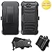 ZTE MAJESTY PRO Case, Phonelicious ZTE MAJESTY PRO Xtreme Armor [Heavy Duty] Hybrid Dual Layer Kickstand Belt [Holster Clip] Combo Rugged Tuff+ Screen Protector & Stylus (BLACK XC)