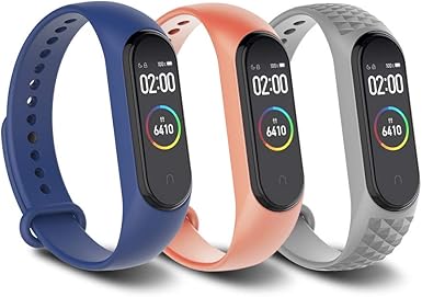Simpeak Correa Compatible con Xiaomi Mi Smart Band 4 / Mi Band 3 Pulsera Banda [3 Pcs]-Silicona Reloj de Recambio Coloridos Correas Compatible con Mi ...