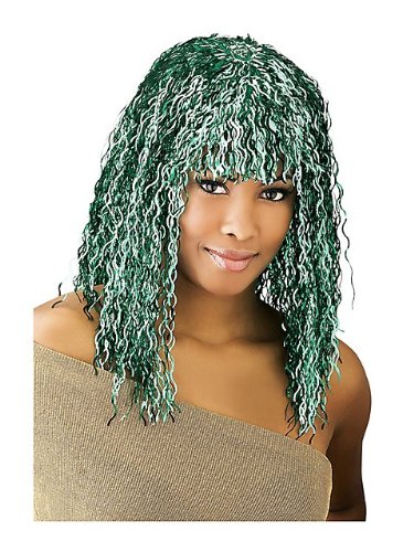 Paper Magic Adult Green Tinsel Wig Import It All
