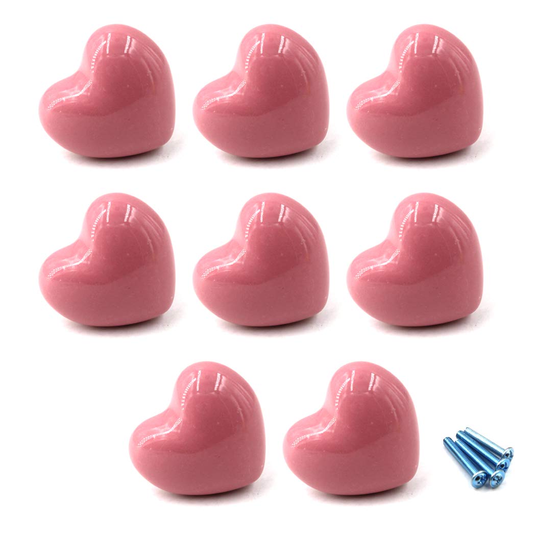 Pink Ceramic Cabinet Handles Drawer Pulls Knobs
