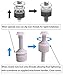 Universal White Plastic Toilet Seat Hinge Bolt Screw For Top Mounting Toilet Seat Hinges - Downlock Nuts Can Slip Over Bolts Threads for Rapid Installation without Screwing in