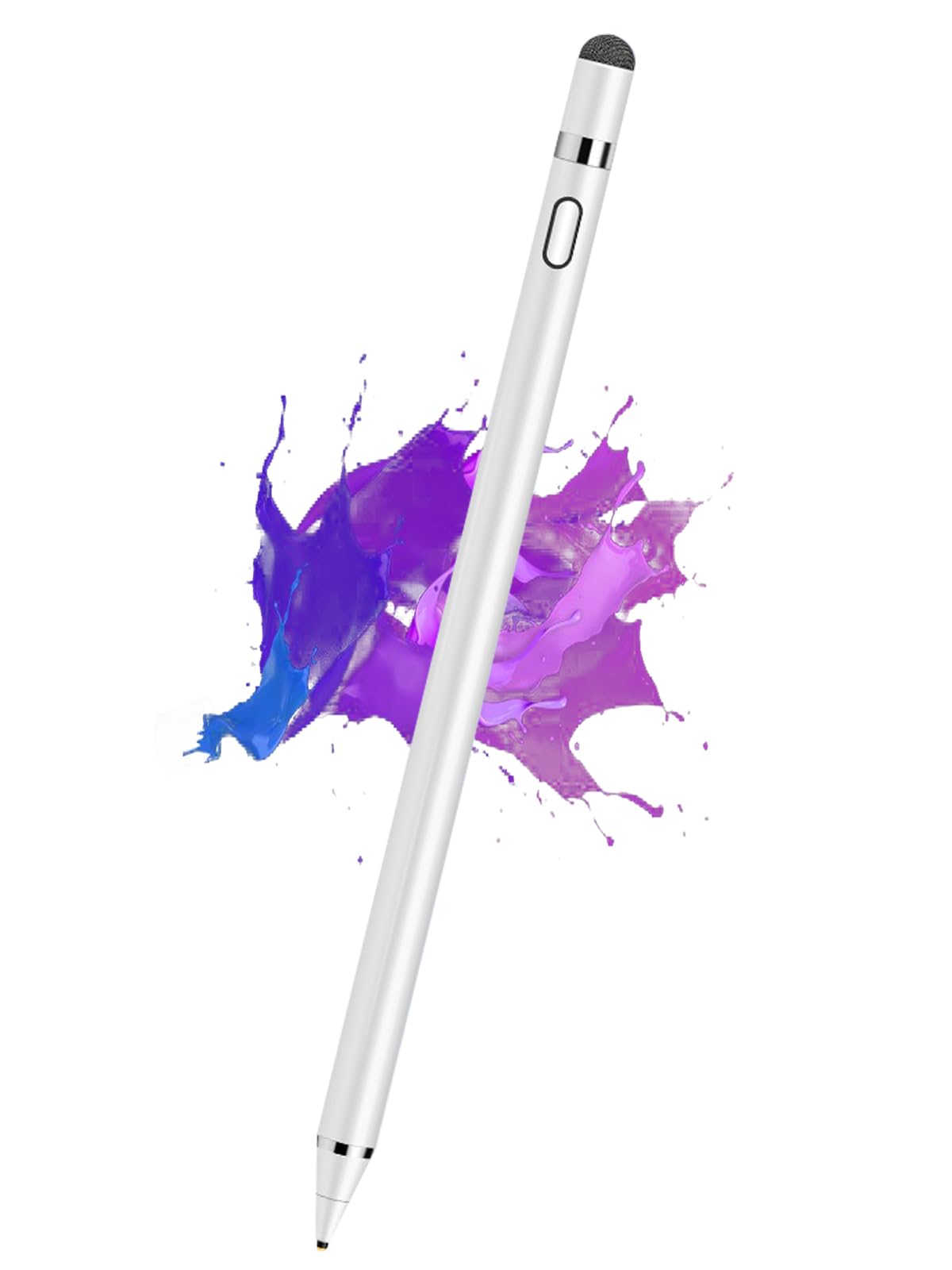 Photo 1 of Kenkor Stylus Pen for Touchscreen, Rechargeable Digital Fine Point Active Tablet Pencil, Stylus Pen for iPhone/Android/Apple iPad Pro/Air/Mini/Samsung/Cellphone/Tablet Drawing & Writing - White