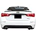 Pre-painted Trunk Spoiler Fits 2014-2018 Infiniti Q50 | ER Style ABS Painted Glossy Black Trunk Boot Lip Spoiler Wing Deck Lid Other Color Available By IKON MOTORSPORTS | 2015 2016 2017