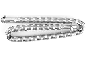 Generator Exhaust Extension Kit - 1 Inch Flexible Pipe for Air Heater and Gas Vent - Stainless Steel Hose With 2.5cm/1in Inne