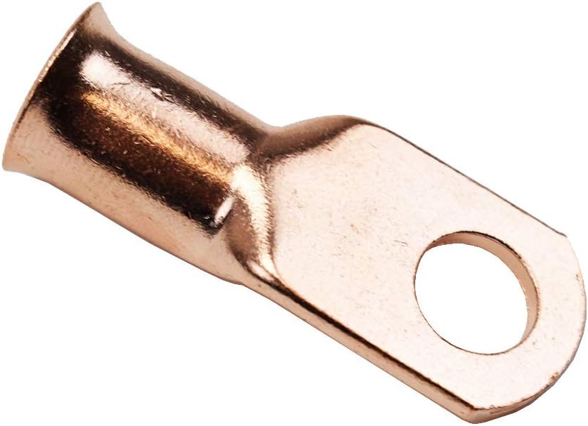 A-Team Performance 1/0 AWG American Wire Gauge Battery Cable 3/8" Tubular Lug Ring Eye Terminals Automotive Car Connector Accessories, Copper, 15 Per Package: Automotive