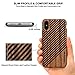 TENDLIN Compatible with iPhone Xs Case/iPhone X Case with Wood Grain Outside Soft TPU Silicone Hybrid Slim Case Compatible with iPhone X and iPhone Xs (Wood & Leather)