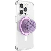 PopSockets Phone Grip for MagSafe, Magnetic Holder, Phone Stand, Enamel - Sugar Plum Speckle