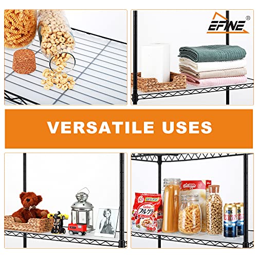 EFINE 5Tier Steel Wire Shelving Rack with 5Shelf Liners, Adjustable