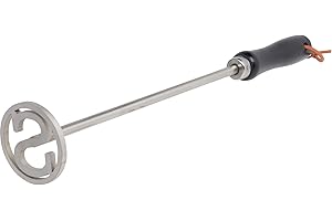 BBQFANS Personalized Circle Branding for Wood, Leather and Grilling | Stainless Steel Branding Iron for Steaks, Burgers and Buns | Custom Letter Brander (S)