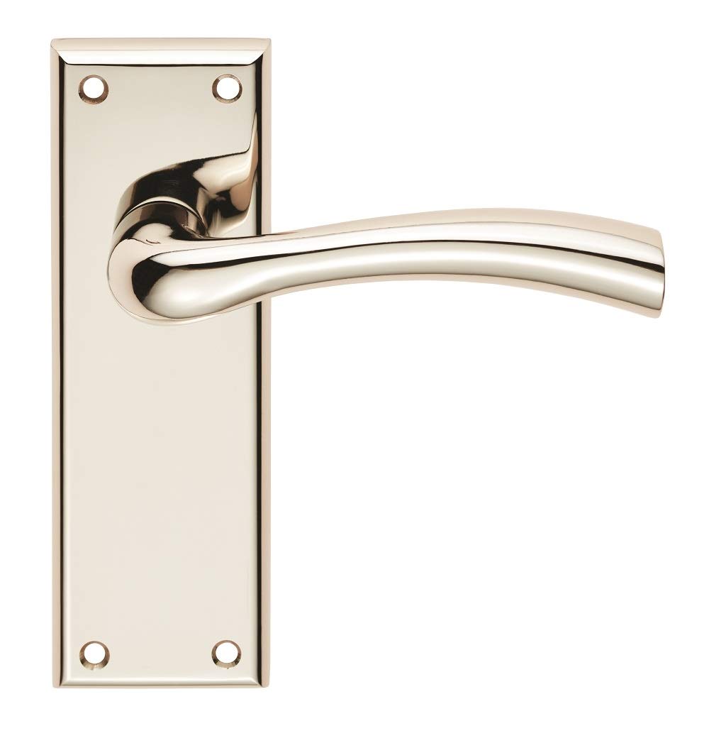 Carlisle Brass Serozzetta Cinquanta Lever On Backplate - Latch - Polished Nickel - Includes a Pair of Handles & fixings