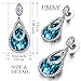 J.NINA Blue Drop Earrings Women's Drop & Dangle Earrings Cystal Drop Earrings for Women Gifts for Anniversary Birthday Gifts for Women Wife Daughter Girlfriend Girls Sister Mother her