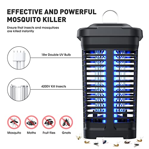 Bug Zapper for Outdoor and Indoor, High Powered 4200V Auto on/Off