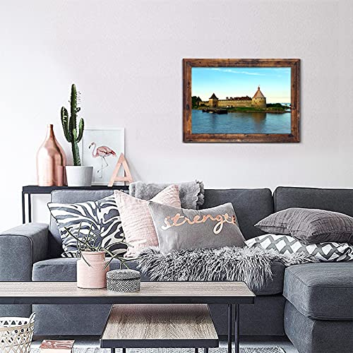 ZBEIVAN 12x18 Picture Frames Set of 2 Rustic 18x12 Photo Frame for