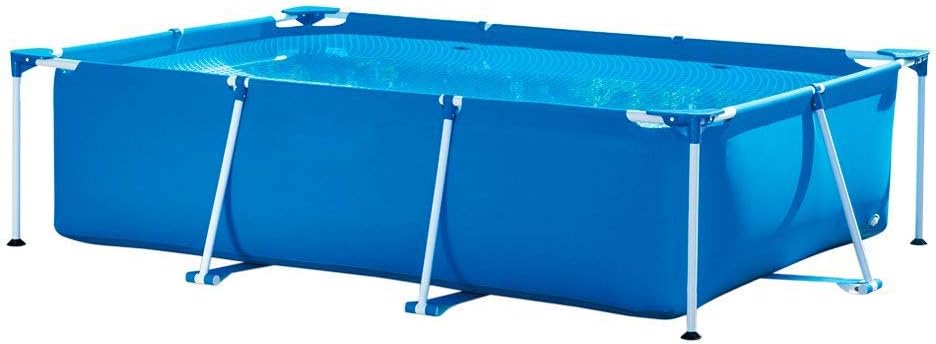 LZTET Rectangular Frame Pools Paddling Swimming Pool Family Garden Outdoors Kids Adult Fun Gift Detachable Sky Blue 300 * 200 * 75cm
