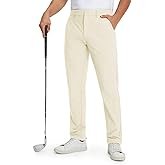 M MAELREG Mens Golf Pants Stretch 30"/32"/34" Flat Front Quick Dry Lightweight Water Repellent Work Dress Casual Trousers