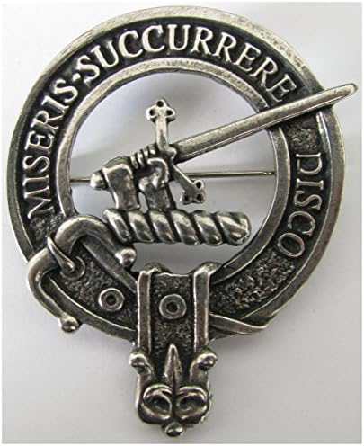 Scottish Clan Crest Pewter Badge or Brooch - Choice of 50 Clans. Robust construction and Premium Quality. Made in Glasgow.