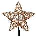 Kurt Adler 20-Light Gold Rattan Star Treetop