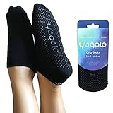 Yogalo Yoga Pilates & Barre Grip Socks, Black, Small/Medium