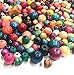 Mixed Wood Beads in Bulk, Over 600 Beads (500 Grams), Perfect Beads for Kids, Wholesale Bead Mix with Assorted Colors, Shapes and Sizes (Medium - Large)