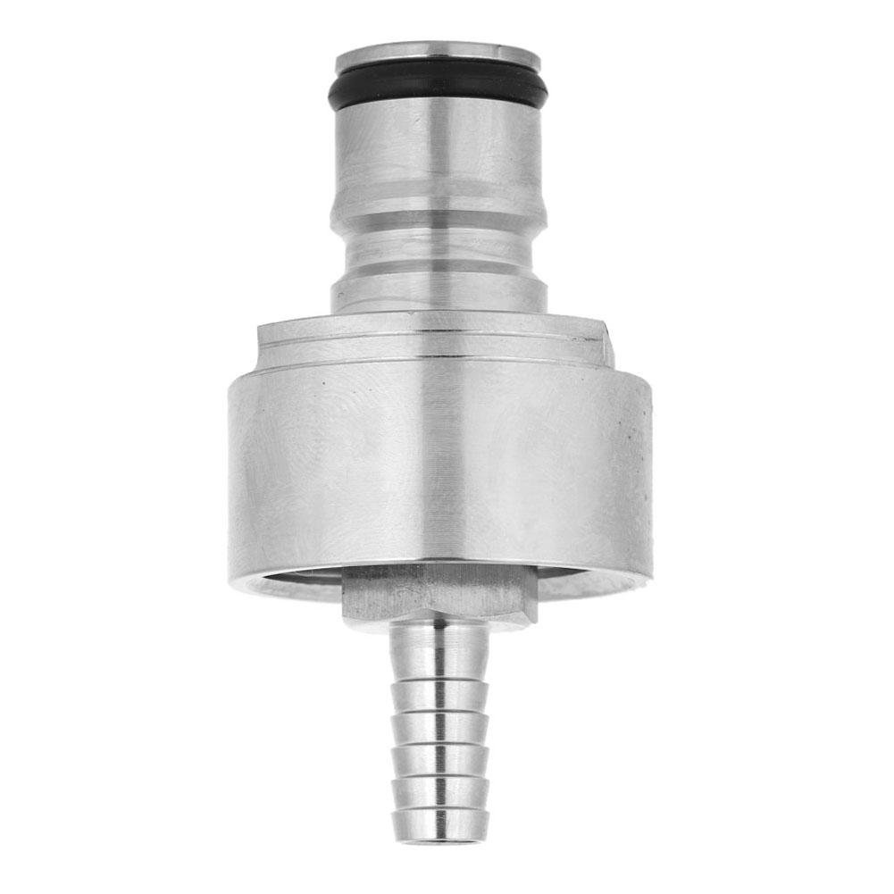Carbonation Cap with Barb Ball Lock Type Stainless Steel Counter Pressure Bottle Filling CO2 Beer Soda Juice Carbonator
