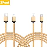 Samsung Galaxy Note 8 / S8 / S8 Plus Fast Charger Cable, BeneStellar 2-Pack 5ft/1.5m USB 3.1 Type C High-speed Nylon Braided cord for Samsung Galaxy Note 8, Galaxy S8, LG G6/G5, Google Pixel and More