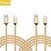 Samsung Galaxy S8 / S8 Plus Cable, BeneStellar 2-Pack 5ft / 1.5m Reversible USB Type-C Nylon Braided Cable for Galaxy S8 / S8 Plus, LG G6 / G5, Google Pixel, Nexus 6P / 5X, Moto Z and More (Gold)