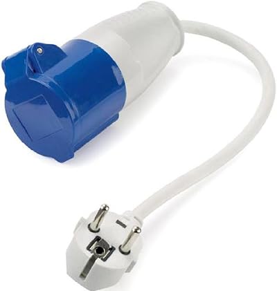 Crusader European 16A Mains Hook Up Adaptor Lead for Caravan Camping Site