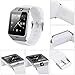 Amazingforless Bluetooth Touch Screen Smart Wrist Watch Phone with Camera - White