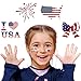180PCS USA Patriotic Tattoos Veterans Day Accessories 2020 Election Stickers Tattoos for 4th of July Party Favors Supplies, Independence Day Party Supplies - Gold & Silver Bronzing with 36 Designs