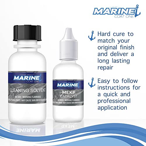 Marine Coat One Gel Coat Repair Kit with Complete Color Match Set for