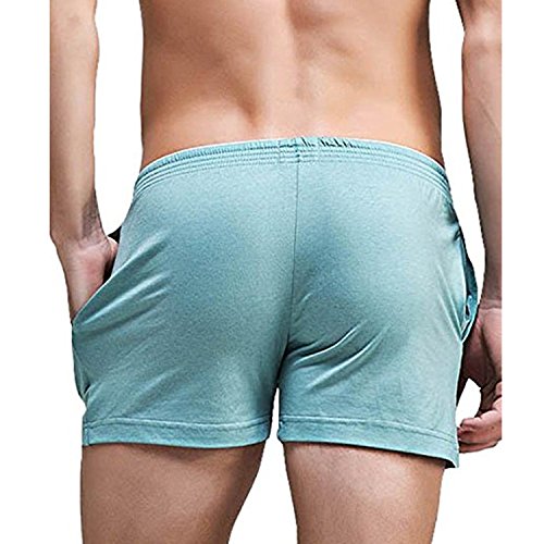 Banana Bucket Men's Running Workout Gym Active Shorts Lounge Sleep BottomsCyan XL
