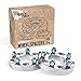 RockTrix - 1 inch Wheel Spacers (5x5.5 to 5x5.5, 108mm Bore, 12x1.25 Studs Nuts) Compatible with Geo Tracker, Suzuki Samurai Sidekick Vitara X-90 X90 XL7 XL-7-5x139.7 25mm Silver 2pcs