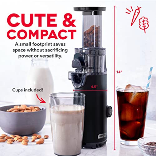 DASH Deluxe Compact Masticating Slow Juicer, Easy to Clean Cold Press